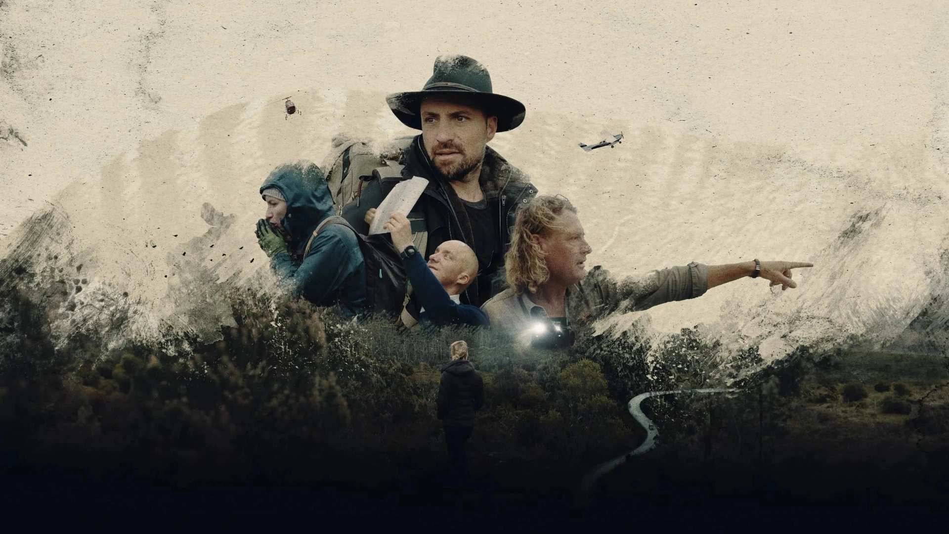 Tim Noonan and the expedition team searching the wilderness for the Tasmanian tiger